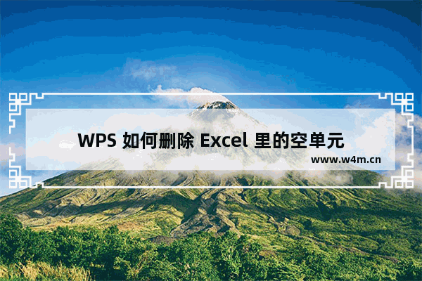 WPS 如何删除 Excel 里的空单元格