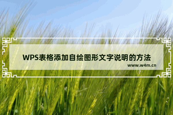 WPS表格添加自绘图形文字说明的方法