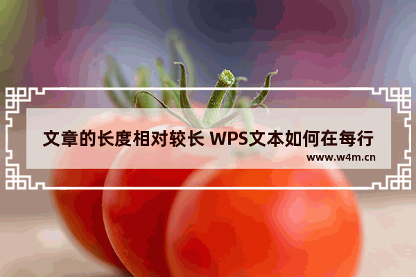 文章的长度相对较长 WPS文本如何在每行中快速插入空行