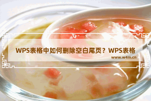 WPS表格中如何删除空白尾页？WPS表格中删除空白尾页的方法