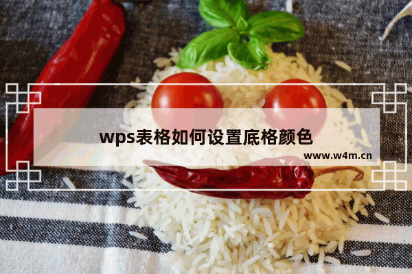 wps表格如何设置底格颜色