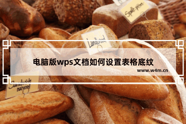 电脑版wps文档如何设置表格底纹