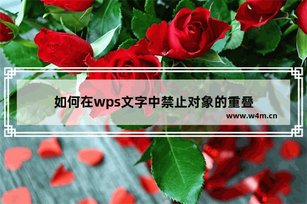 如何在wps文字中禁止对象的重叠