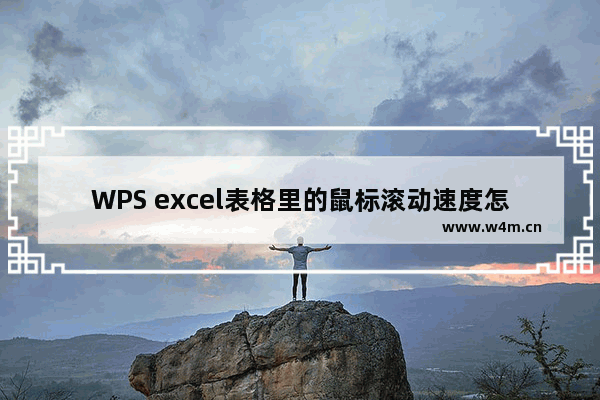 WPS excel表格里的鼠标滚动速度怎么调整