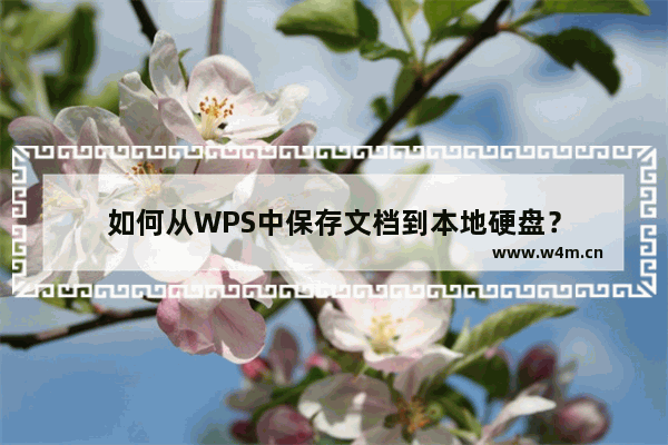 如何从WPS中保存文档到本地硬盘？