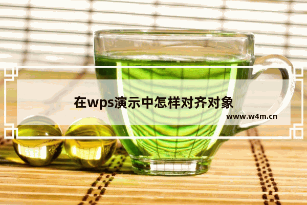 在wps演示中怎样对齐对象