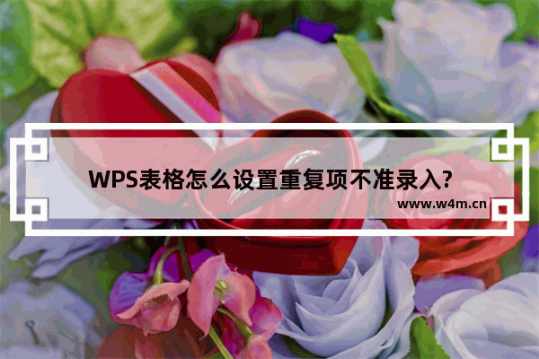 WPS表格怎么设置重复项不准录入?