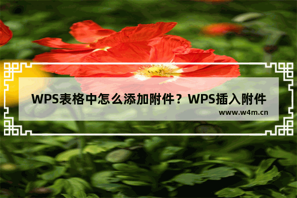 WPS表格中怎么添加附件？WPS插入附件的详细教程