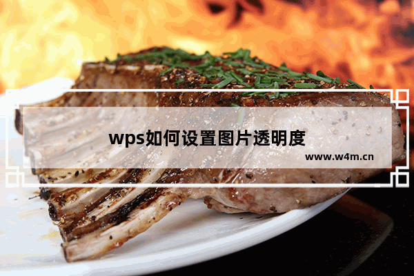 wps如何设置图片透明度