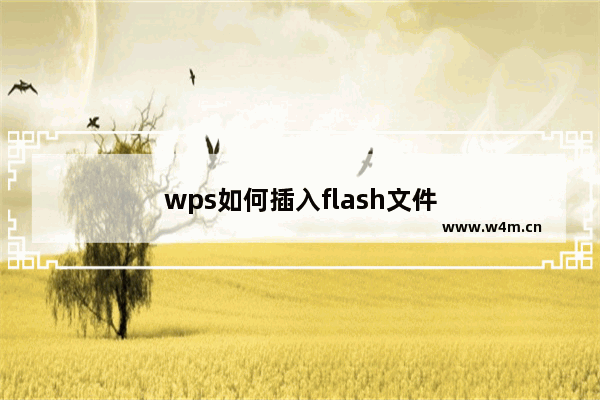 wps如何插入flash文件