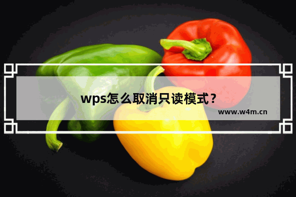 wps怎么取消只读模式？