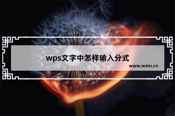 wps文字中怎样输入分式