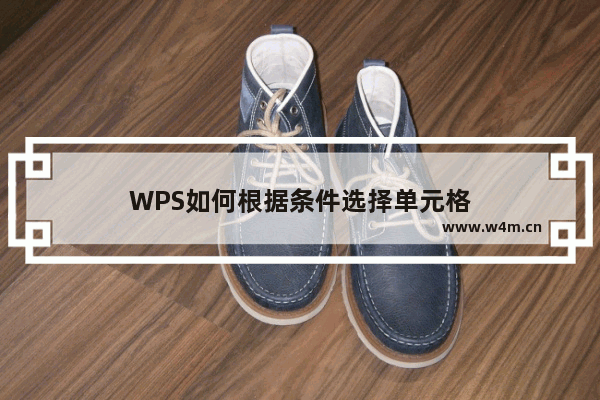 WPS如何根据条件选择单元格