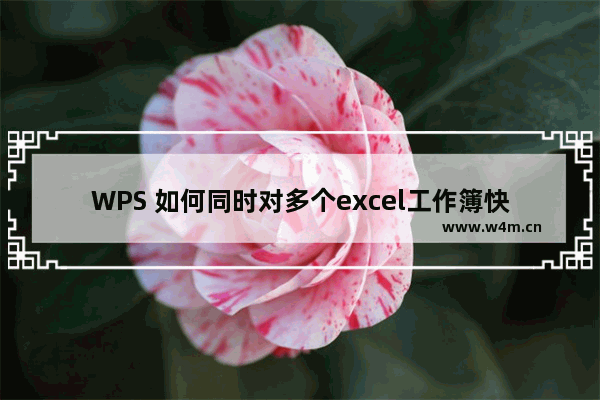 WPS 如何同时对多个excel工作簿快速编辑