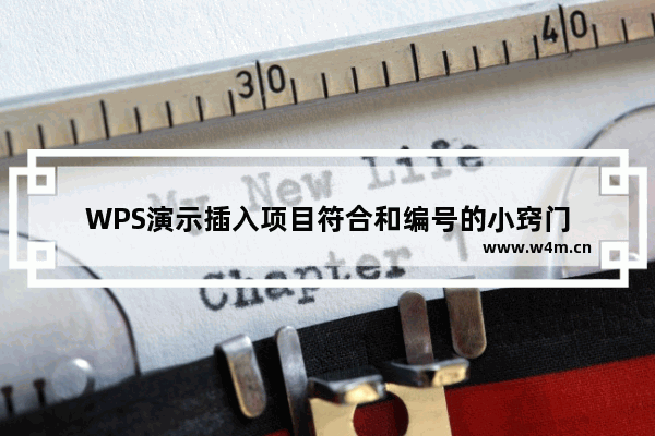 WPS演示插入项目符合和编号的小窍门