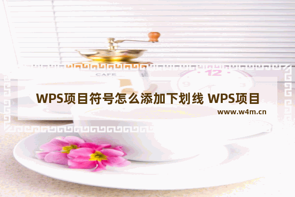 WPS项目符号怎么添加下划线 WPS项目符号添加下划线操作方法分享