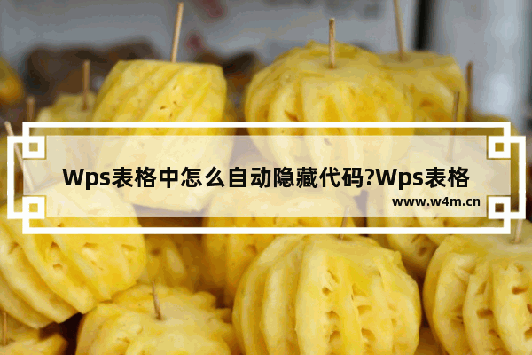 Wps表格中怎么自动隐藏代码?Wps表格中自动隐藏代码的操作步骤