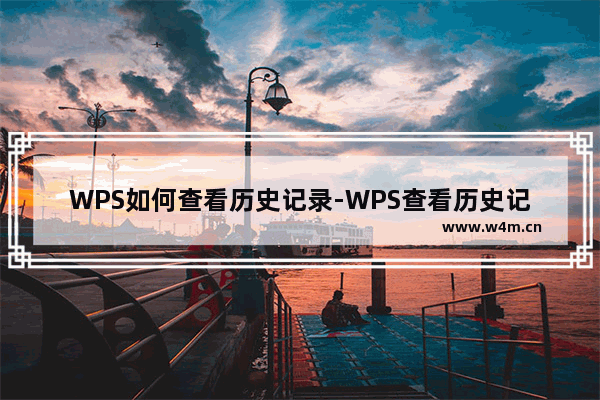 WPS如何查看历史记录-WPS查看历史记录的方法