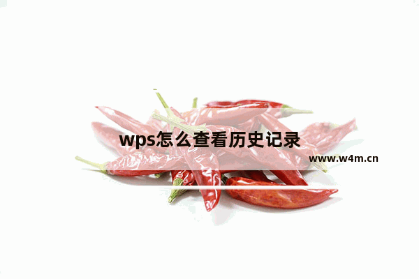 wps怎么查看历史记录