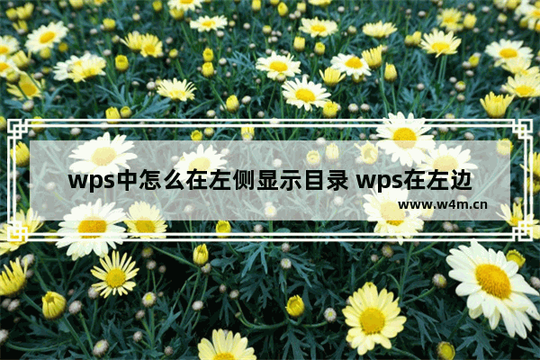 wps中怎么在左侧显示目录 wps在左边显示目录的方法教程