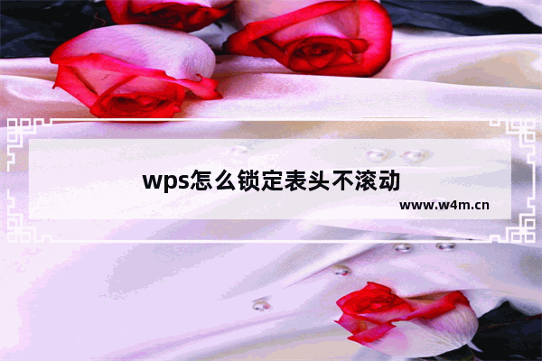 wps怎么锁定表头不滚动