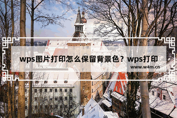 wps图片打印怎么保留背景色？wps打印背景颜色怎么设置方法