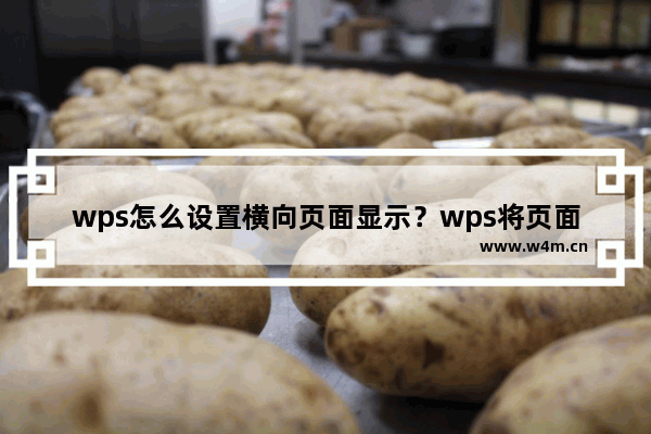 wps怎么设置横向页面显示？wps将页面设置成横向的方法