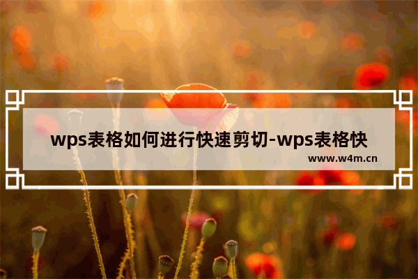 wps表格如何进行快速剪切-wps表格快速剪切方法