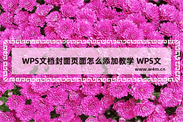 WPS文档封面页面怎么添加教学 WPS文档封面页面添加教学方法