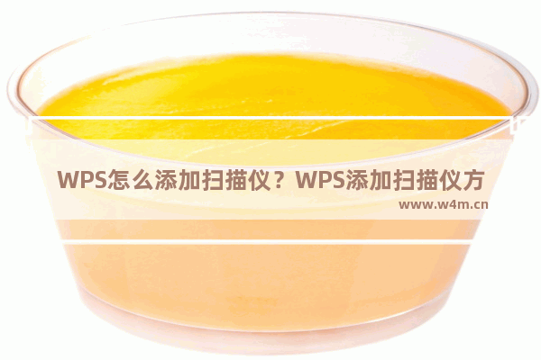 WPS怎么添加扫描仪？WPS添加扫描仪方法