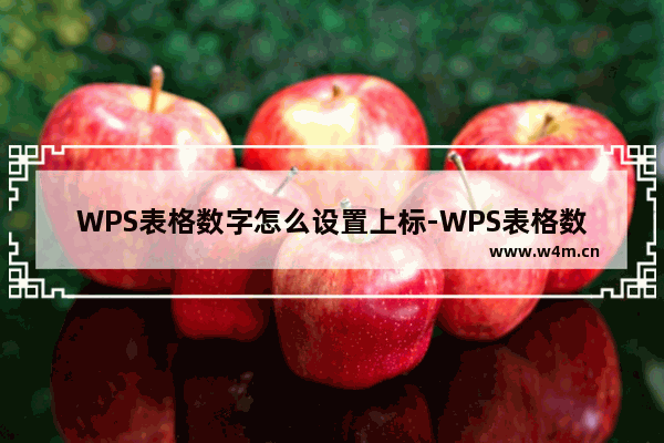 WPS表格数字怎么设置上标-WPS表格数字设置上标的教程