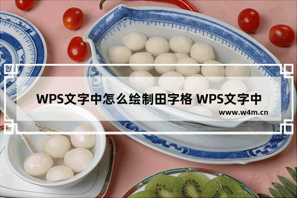 WPS文字中怎么绘制田字格 WPS文字中绘制田字格操作方法教学