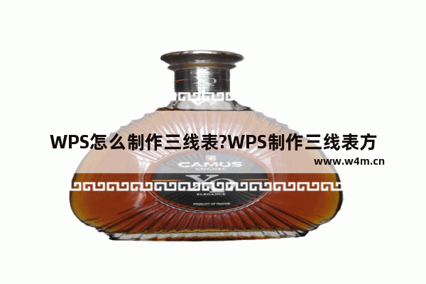 WPS怎么制作三线表?WPS制作三线表方法