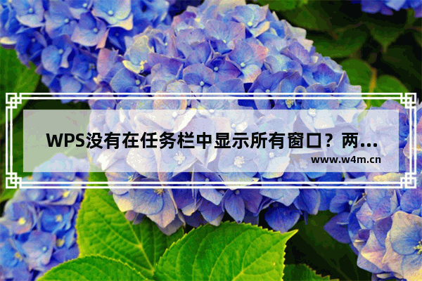 WPS没有在任务栏中显示所有窗口？两种方法帮你解决！