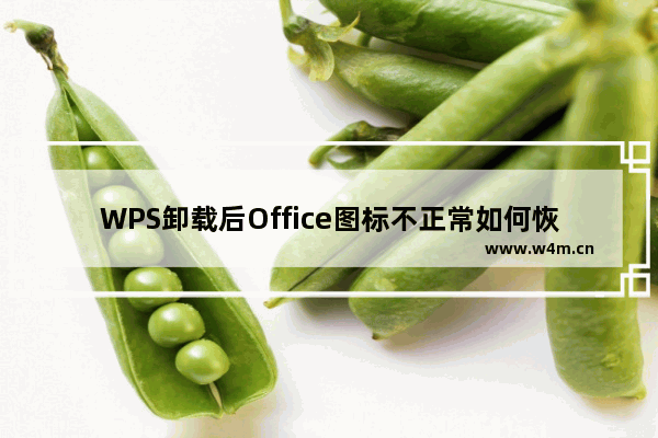 WPS卸载后Office图标不正常如何恢复？