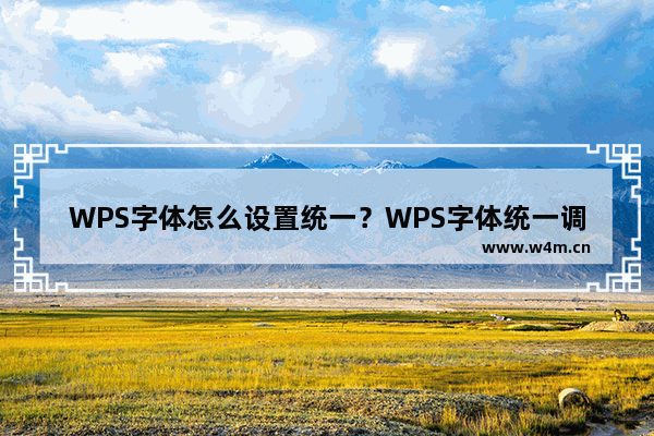 WPS字体怎么设置统一？WPS字体统一调整设置方法