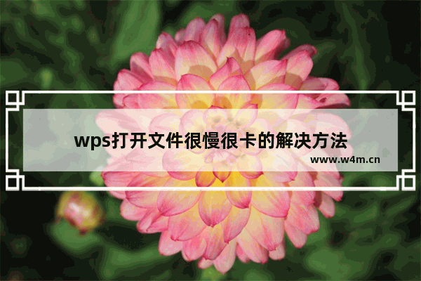 wps打开文件很慢很卡的解决方法