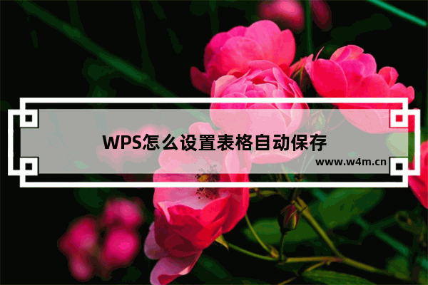 WPS怎么设置表格自动保存