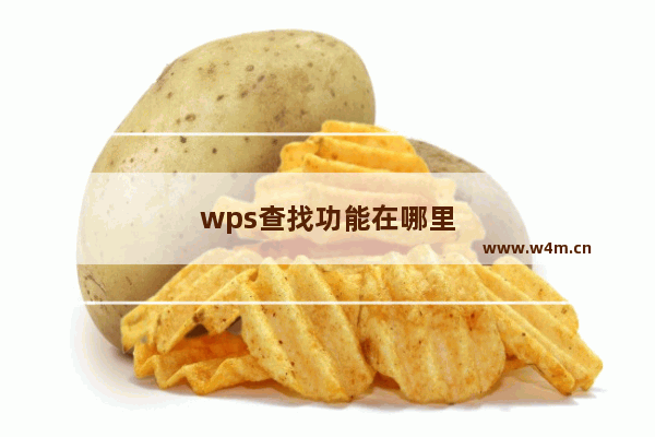 wps查找功能在哪里