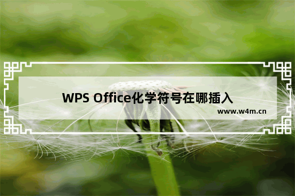 WPS Office化学符号在哪插入