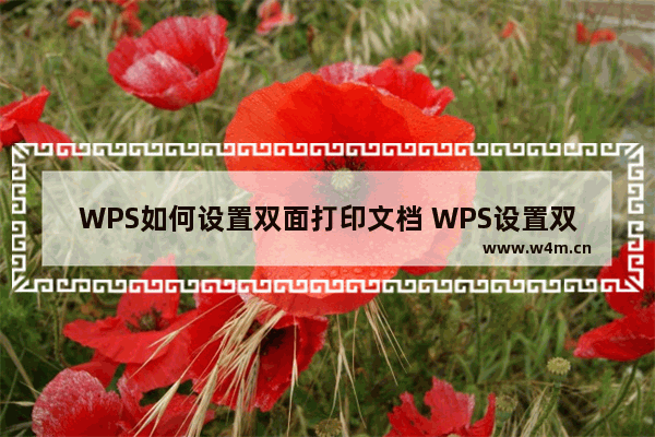 WPS如何设置双面打印文档 WPS设置双面打印文档操作方法分享