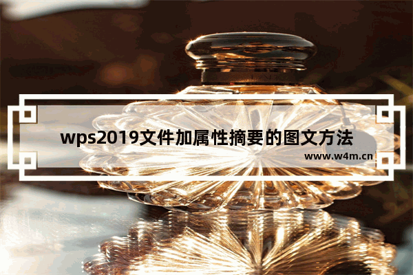 wps2019文件加属性摘要的图文方法