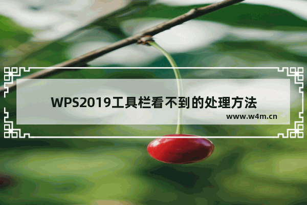 WPS2019工具栏看不到的处理方法