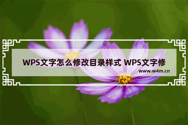 WPS文字怎么修改目录样式 WPS文字修改目录样式的方法分享