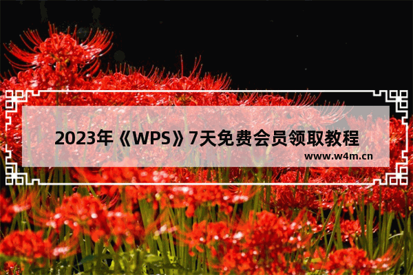 2023年《WPS》7天免费会员领取教程