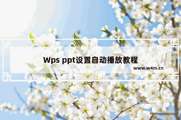 Wps ppt设置自动播放教程