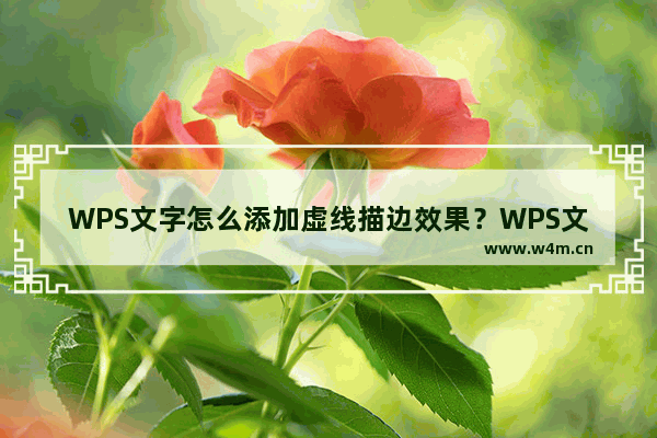 WPS文字怎么添加虚线描边效果？WPS文字添加虚线描边效果详细方法