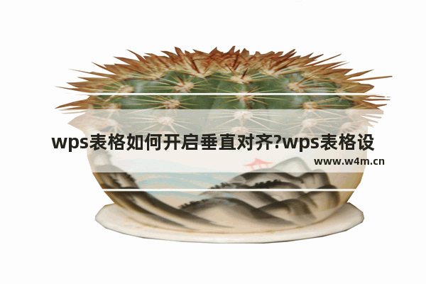 wps表格如何开启垂直对齐?wps表格设置垂直对齐选项方法介绍