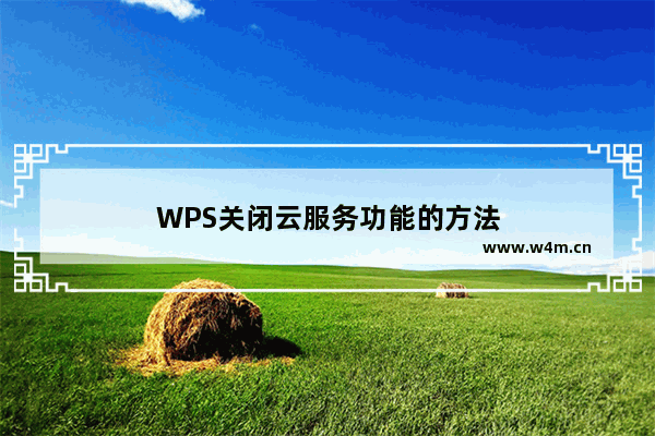 WPS关闭云服务功能的方法