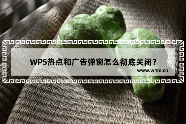 WPS热点和广告弹窗怎么彻底关闭？